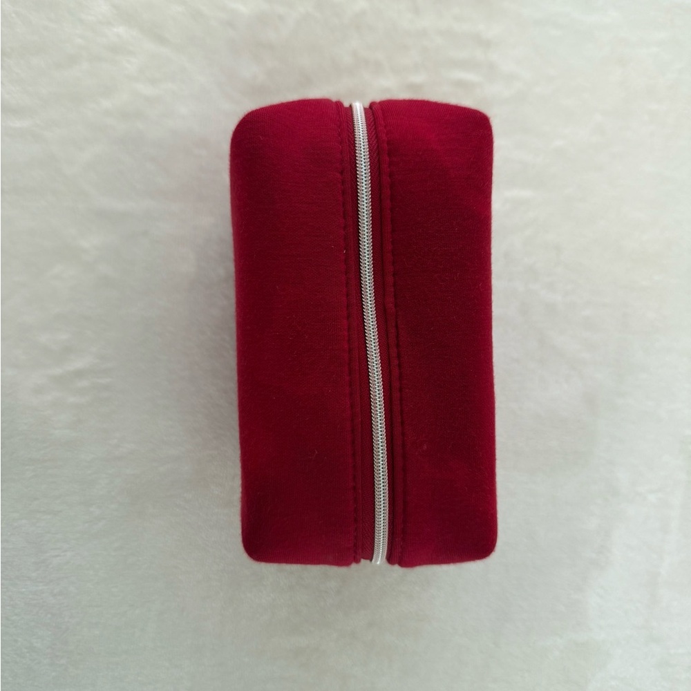 Dior Red Cosmetic Pouch Bag - Deep Red with Silver Accents - Picture 3 of 5